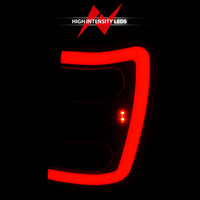 Thumbnail for ANZO 1999-2004 Jeep Grand Cherokee LED Tail Lights w/ Light Bar Black Housing Smoke Lens