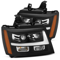 Thumbnail for AlphaRex 07-14 Chevrolet Tahoe/Suburban LUXX-Series LED Projector headlights Black w/ DRL/Sequential