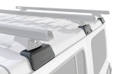 Thumbnail for Rhino-Rack 07-10 Jeep Wrangler 2 Door SUV Heavy Duty RLT600 Track Mount 2 Bar Roof Rack - Black