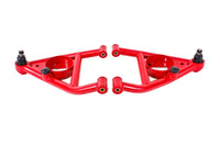 Thumbnail for BMR 67-69 F-Body A-arms Lower, DOM Non-adjustable Polyurethane Bushings Front Bump Stops Red