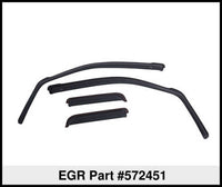 Thumbnail for EGR 02-08 Dodge F/S Pickup Quad Cab New Body In-Channel Window Visors - Set of 4 (572451)