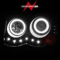 Thumbnail for ANZO 2008-2010 Jeep Grand Cherokee Projector Headlights w/ Halo Black (CCFL)