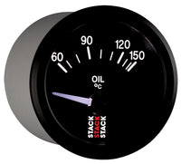 Thumbnail for Autometer Stack 52mm 60-150 Deg C M10 Male Electric Oil Temp Gauge - Black