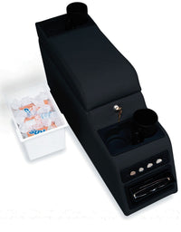 Thumbnail for Rampage 1976-1983 Jeep CJ5 Locking Center Console - Black Denim