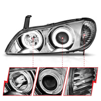 Thumbnail for ANZO 2000-2004 Infiniti I30 Projector Headlights w/ Halo Chrome