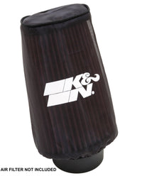 Thumbnail for K&N Filter Wrap Drycharger Oval Tapered Black - 3.25in Base I/S Width x 2.5in Top I/S Width x 7in H