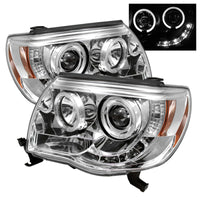 Thumbnail for Spyder Toyota Tacoma 05-11 Projector Headlights LED Halo LED Chrome High H1 Low H1 PRO-YD-TT05-HL-C