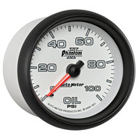 Thumbnail for Autometer Phantom II 2-5/8in 100 PSI Mechanical Oil Pressure Gauge