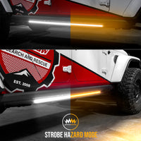 Thumbnail for XK Glow Jeep & Truck Running Board Light w/ Turn Signal 2x48in White + Amber