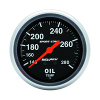 Thumbnail for Autometer Sport-Comp 66.7mm 140-280 Degree F PSI Mechanical Oil Temperature Gauge