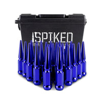 Thumbnail for Mishimoto Mishimoto Steel Spiked Lug Nuts M12 x 1.5 24pc Set Blue