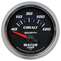 Thumbnail for Autometer Cobalt 52mm Short Sweep Electronic 40-120 Deg C Water Temprature Gauge