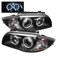 Thumbnail for Spyder BMW E87 1-Series 08-11 Projector Headlights LED Halo Black High H1 Low H7 PRO-YD-BMWE87-HL-BK