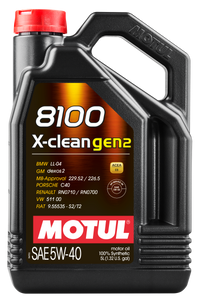 Thumbnail for Motul 5L Synthetic Engine Oil 8100 X-CLEAN Gen 2 5W40