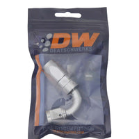 Thumbnail for DeatschWerks 6AN Female Swivel 120-Degree Hose End CPE - Anodized DW Titanium