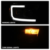 Thumbnail for Xtune Toyota Tundra 07-13 LED Light Bar Projector Headlights Black Smoked PRO-JH-TTU07-LED-BSM