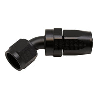 Thumbnail for DeatschWerks 8AN Female Swivel 45-Degree Hose End CPE - Anodized Matte Black