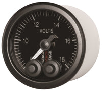 Thumbnail for Autometer Stack 52mm 8-18V Pro-Control Battery Voltage Gauge -Black