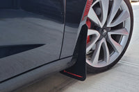 Thumbnail for Rally Armor 17-23 Tesla Model 3 Black UR Mud Flap w/White Logo