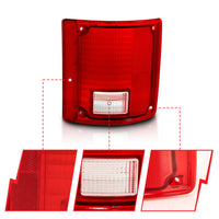 Thumbnail for ANZO 1978-1991 Chevy Blazer Taillight Red/Clear Lens w/o Chrome Trim Fleetside (OE Replacement)