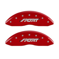 Thumbnail for MGP 4 Caliper Covers Engraved Front & Rear SPORT Red finish silver ch