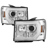 Thumbnail for Spyder GMC Sierra 1500/2500/3500 07-13 V2 Projector Headlights - Chrome PRO-YD-GS07V2-LBDRL-C