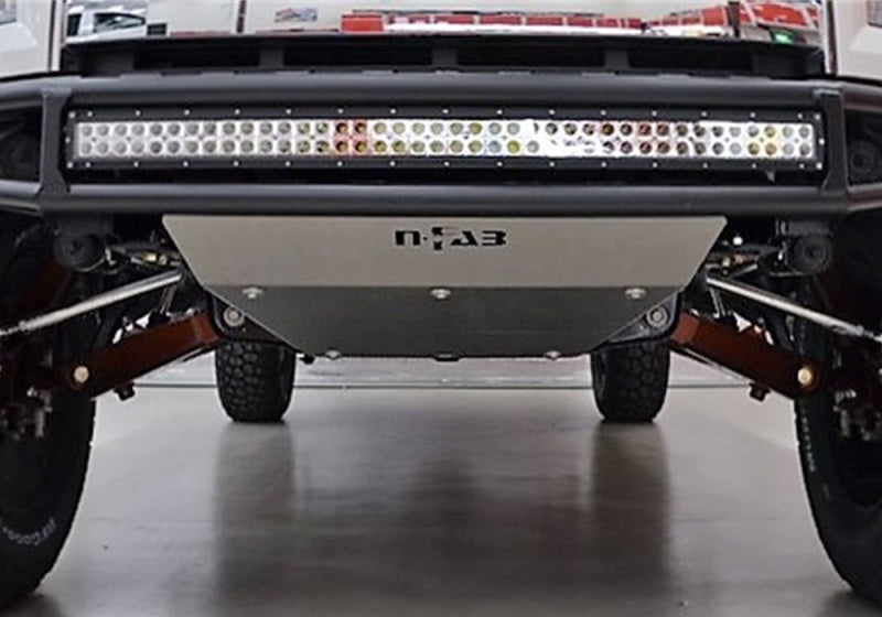 N-Fab M-RDS Front Bumper 16-17 Chevy 1500 - Tex. Black w/Silver Skid Plate