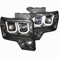 Thumbnail for ANZO 2009-2014 Ford F-150 Projector Headlights w/ U-Bar Black