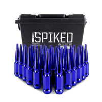 Thumbnail for Mishimoto Mishimoto Steel Spiked Lug Nuts M14 x 1.5 32pc Set Blue