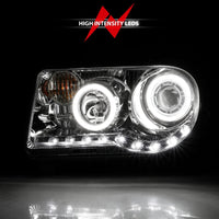 Thumbnail for ANZO 2005-2010 Chrysler 300C Projector Headlights w/ Halo Chrome (CCFL) G2