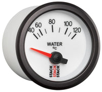 Thumbnail for Autometer Stack 52mm 40-120 Deg C M10 Male Electric Water Temp Gauge - White