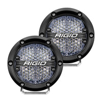 Thumbnail for Rigid Industries 360-Series 4in LED Off-Road Diffused Beam - White Backlight (Pair)