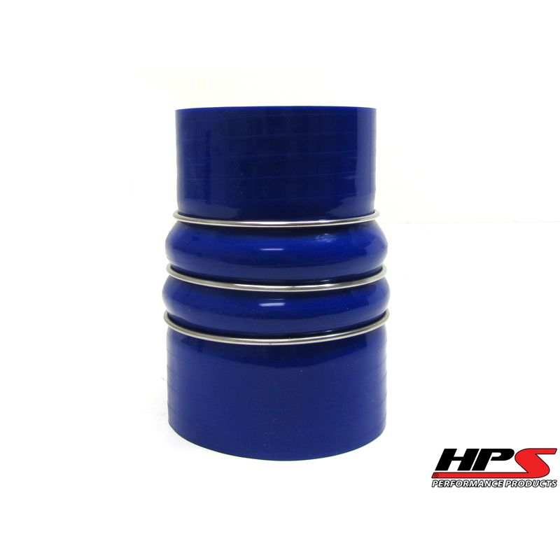 HPS 2.5" - 3" ID , 6" Long High Temp 4-ply Reinforced Silicone CAC Coupler Hose Cold Side (63mm - 76mm ID , 152mm Length)