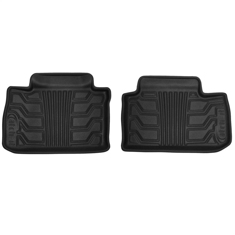 Lund 11-17 Ford Explorer (2nd Row) Catch-It Floormats Rear Floor Liner - Black (2 Pc.)