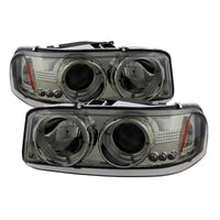 Thumbnail for Spyder GMC Sierra 1500/2500/3500 99-06 Projector Headlights LED Halo LED Smoke PRO-YD-CDE00-HL-SMC