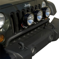 Thumbnail for Rugged Ridge 07-18 Jeep Wrangler JK Textured Black Bumper Mounted Light Bar