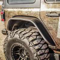 Thumbnail for Westin/Snyper 18-20 Jeep Wrangler Tube Fenders - Rear - Textured Black