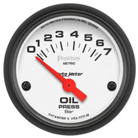 Thumbnail for Autometer Phantom 2-1/16in 0-7 BAR Electric Oil Pressure Gauge