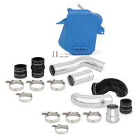 Thumbnail for Mishimoto 11-16 Ford 6.7L Powerstroke Air-To-Water Intercooler Kit - Wrinkle Blue w/ Polished Pipes