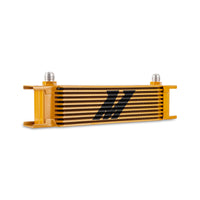 Thumbnail for Mishimoto Universal -8AN 10 Row Oil Cooler - Gold