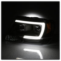 Thumbnail for Spyder 99-04 Jeep Grand Cherokee Projector Headlights - Light Bar DRL LED - Black