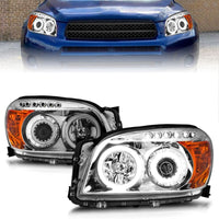 Thumbnail for ANZO 2006-2008 Toyota Rav4 Projector Headlights w/ Halo Chrome (CCFL)