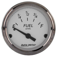 Thumbnail for AutoMeter Gauge Fuel Level 2-1/16in. 0 Ohm(e) to 30 Ohm(f) Elec American Platinum