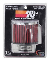 Thumbnail for K&N 1.25in Flange ID x 3in OD x 2.5in H Rubber Base Crankcase Vent Filter