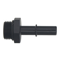 Thumbnail for DeatschWerks 8AN ORB Male to 3/8in Male EFI Quick Connect Adapter - Anodized Matte Black