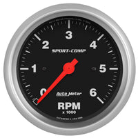Thumbnail for AutoMeter Sport-Comp 3-3/8in. 0-6K RPM In-Dash Tachometer Gauge
