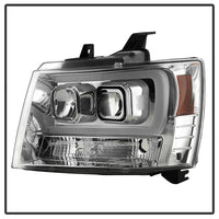 Thumbnail for Spyder 07-14 Chevy Suburban/1500/2500/Tahoe V2 Projector Headlights Chrome PRO-YD-CSUB07V2-DRL-C