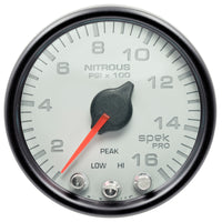 Thumbnail for Autometer Spek-Pro Gauge Nitrous Press 2 1/16in 1600psi Stepper Motor W/Peak & Warn Wht/Blk