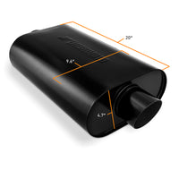 Thumbnail for Mishimoto Muffler with 3in Center Inlet/Outlet - Angled Tip - Black