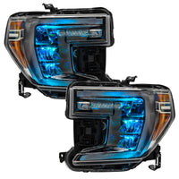 Thumbnail for Oracle 19-21 Silverado/Sierra 1500 RGB Demon Eye Headlight Kit - w/o Controller SEE WARRANTY